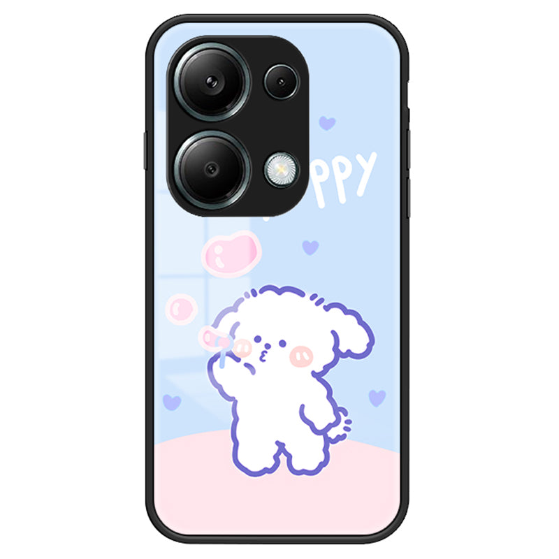 For Xiaomi Redmi Note 13 Pro 4G / Poco M6 Pro 4G Tempered Glass Case Cartoon Animal Pattern Back Cover For Xiaomi Redmi Note 13 Pro 4G / Poco M6 Pro 4G Tempered Glass Case Cartoon Animal Pattern Back Cover